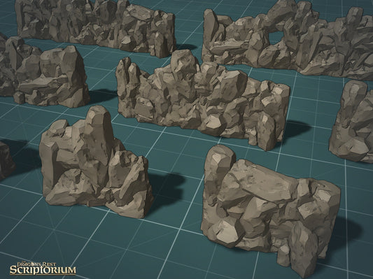 New in the library: Cavern Rock walls and an LED brazier